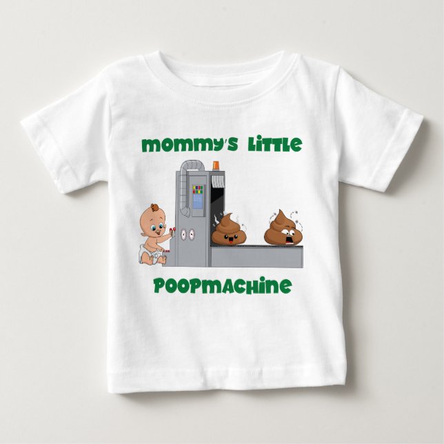 Peu de T-shirt de bébé de machine de la dunette de (Devant)