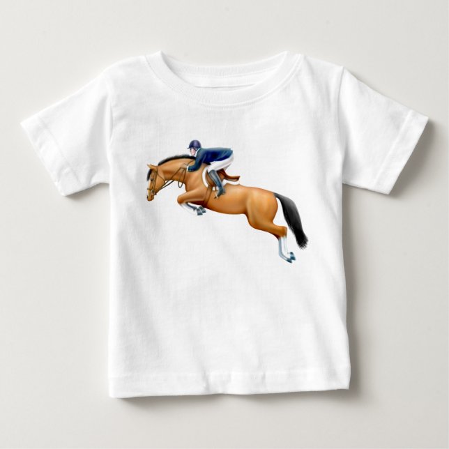 Peu de T-shirt de nourrisson de cheval de pullover (Devant)