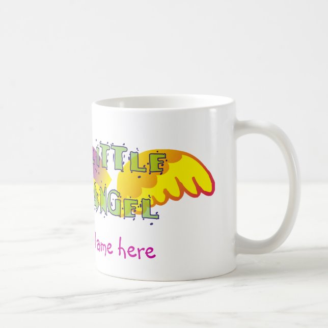 Peu de tasse d'ange avec le nom (Droite)