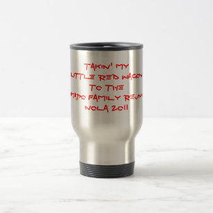 Peu de tasse rouge de voyage de chariot