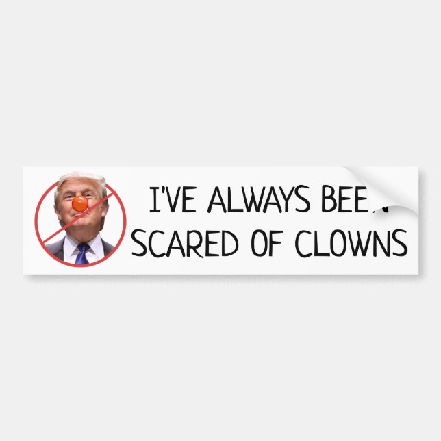 Peur de Clowns Anti Donald Trump Sticker Bumper (Devant)
