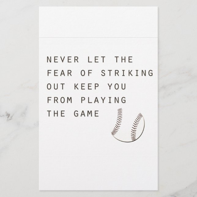 peur de frapper un inspirant baseball moderne (Devant)