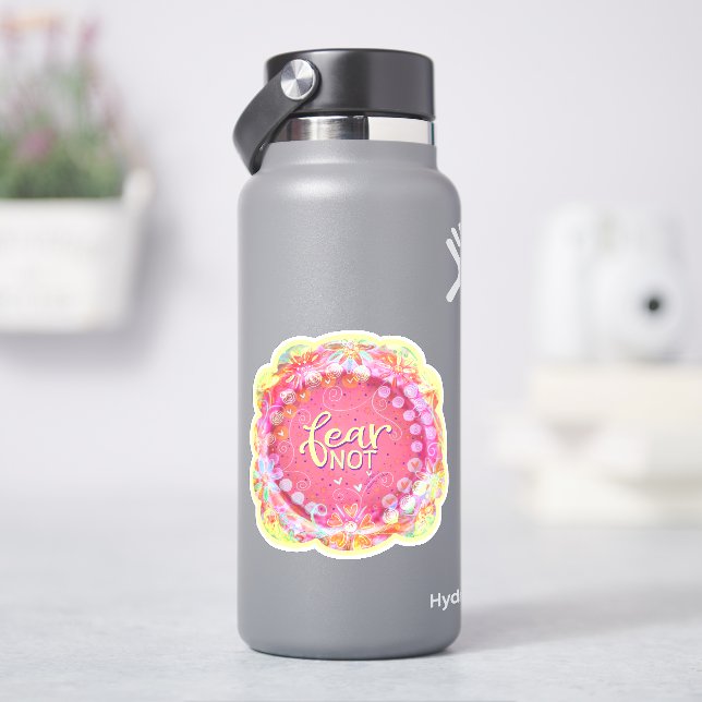 Peur pas rose Joli Sticker d'Inspiritisme Floral (HydroFlask)
