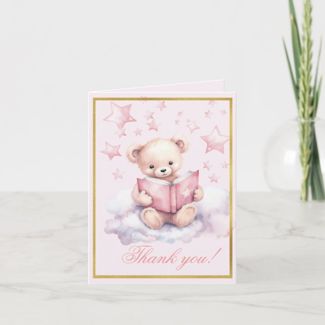 Peuvent Bearly Wait Baby shower plié Carte de reme (Devant)
