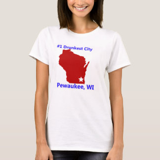 Pewaukee, le T-shirt des femmes de ville de WI #1