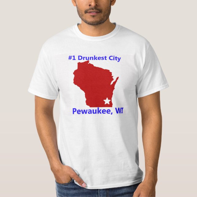 Pewaukee, le T-shirt des hommes d'affaires de WI (Devant)