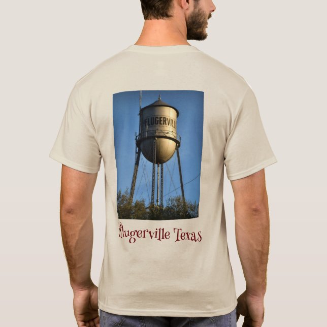 Pflugshirt Pflugerville Texas Water Tower T-shirt (Dos)