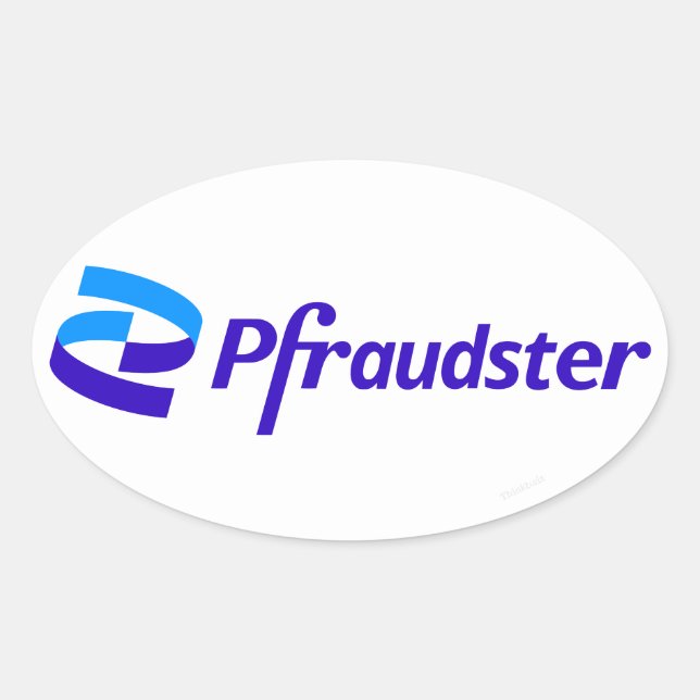 Pfraudster - Logo Pfizer Stickers Parodie (Devant)