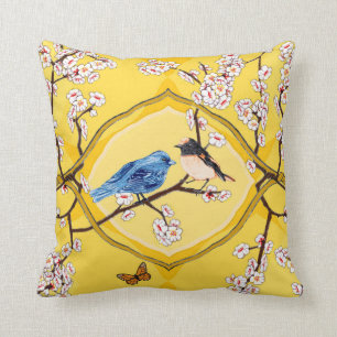 PH&D Bluebird Vignette Coussin Daffodique jaune