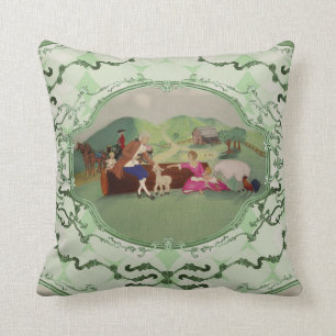 PH&D French Toile Coussin Mint Green