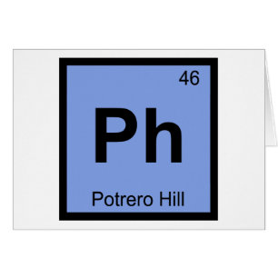Ph - Symbole de chimie de Potrero Hill San Francis