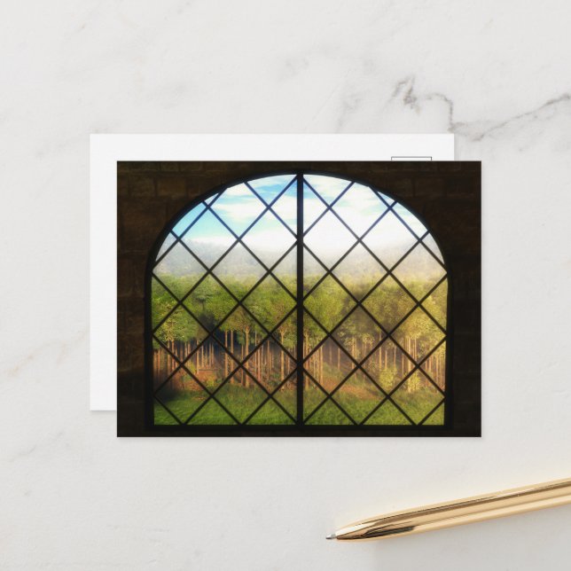 Phantastes : Carte postale des frontières du pays  (Devant/Arrière en situation)