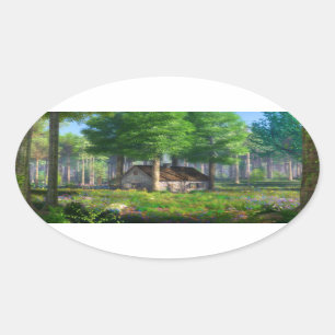 Phantastes : Les Stickers Cottage Forêt