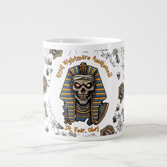 🤍 Pharaon blanc Mummy Mug 🎃 👑 (Devant)