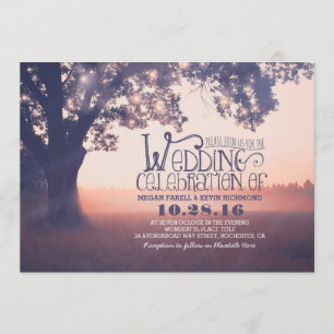 phare à cordes arbre faire-part de mariage rustiqu