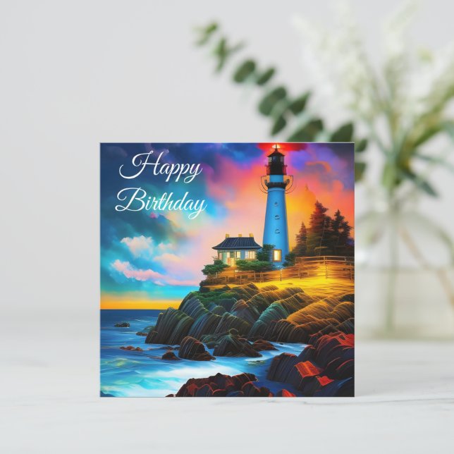 Phare au coucher du soleil (Debout devant)