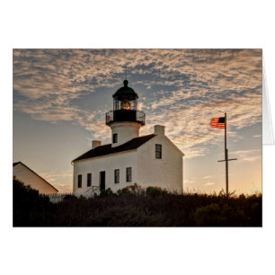 Phare au coucher du soleil, Californie