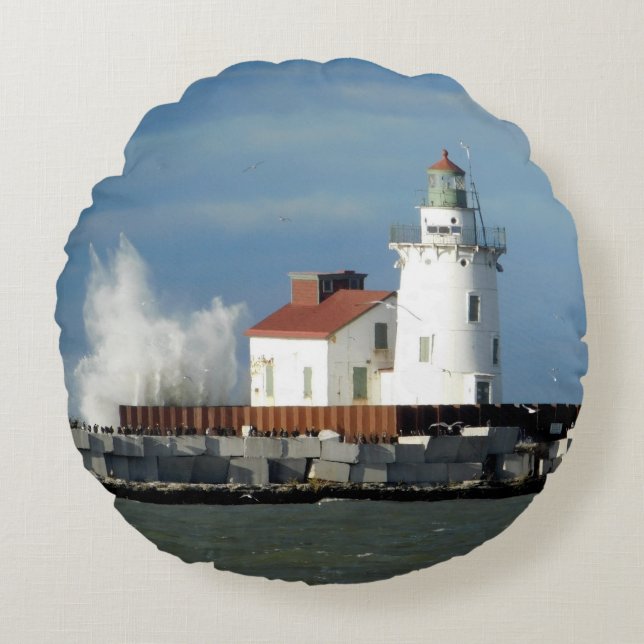Phare avec Coussin rond Wave (Devant)