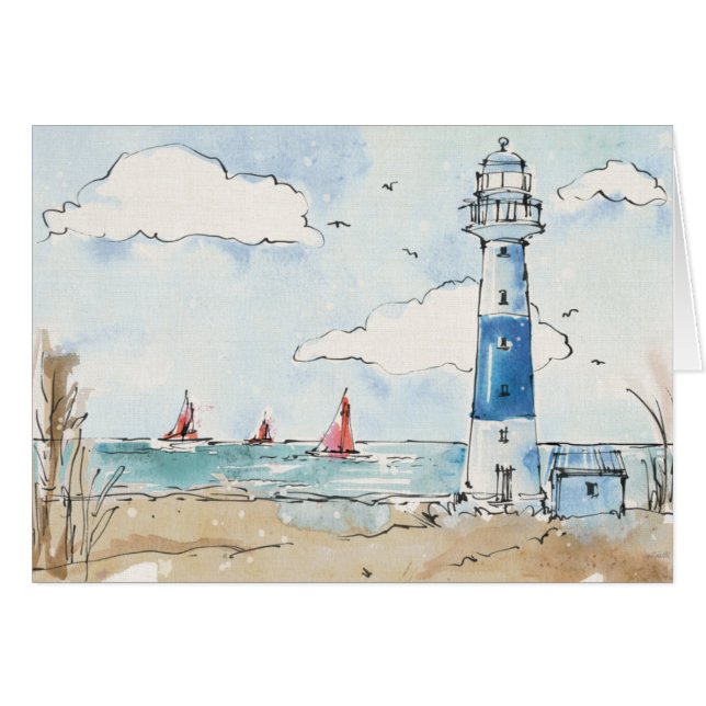 Phare bleu et blanc (Devant horizontal)