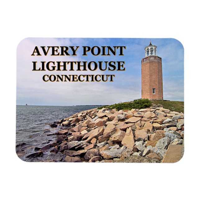 Phare d'Avery Point, Connecticut Flex Magnet (Horizontal)