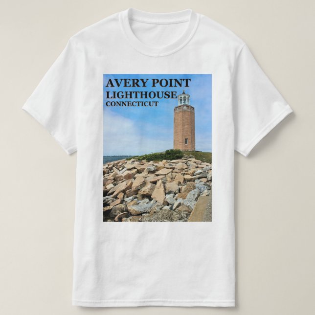 Phare d'Avery Point, Connecticut T-Shirt (Design devant)