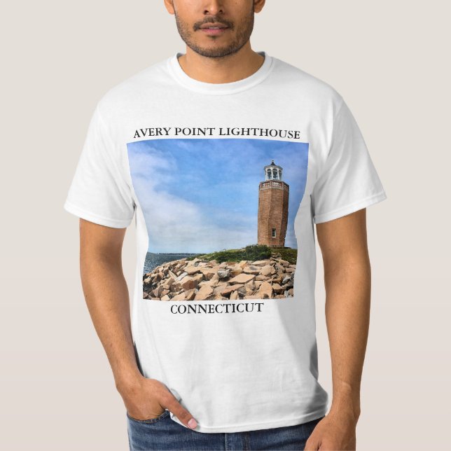 Phare d'Avery Point, Connecticut T-Shirt (Devant)