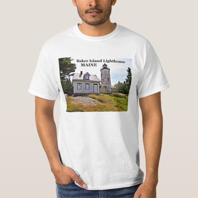 Phare de Baker Island, Maine T-Shirt (Devant)
