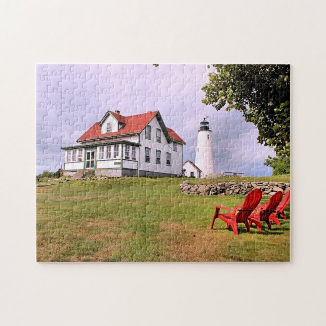 Phare de Bakers Island, Massachusetts MA Puzzle (Horizontal)