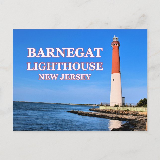 Phare de Barnegat, carte postale du New Jersey (Devant)