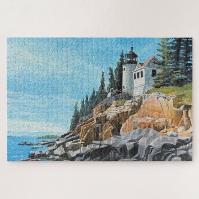 Phare de Bass Harbor Puzzle 1014 pièces (Horizontal)
