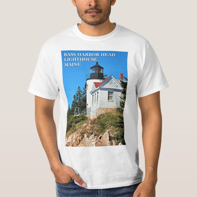 Phare de Bass Harbour Head, Maine T-Shirt (Devant)