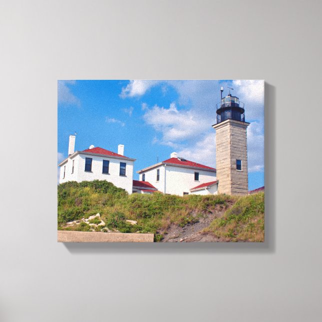 Phare de Beavertail, Rhode Island Toile Enveloppée (Recto)