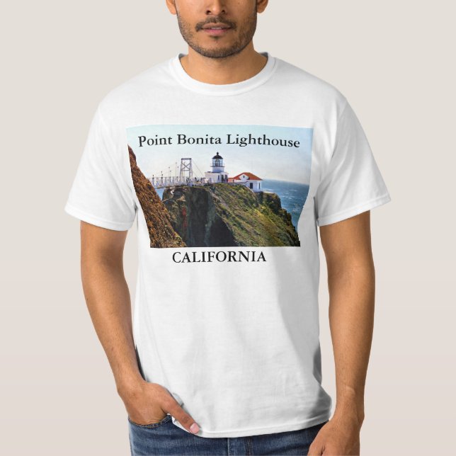 Phare de Bonita de point, T-shirt de la Californie (Devant)