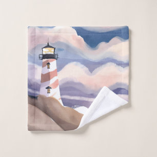 Phare de bord de mer Peinture d'océan à l'aquare