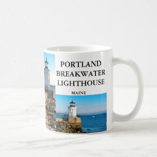 Phare de brise-lames de Portland, tasse du Maine