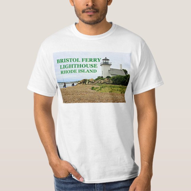 Phare de Bristol Ferry, T-Shirt de Rhode Island (Devant)
