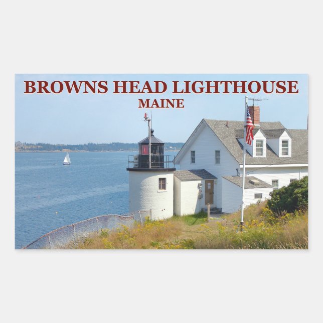 Phare de Browns Head, Stickers Maine (Devant)