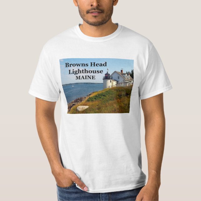 Phare de Browns Head, T-Shirt Maine (Devant)