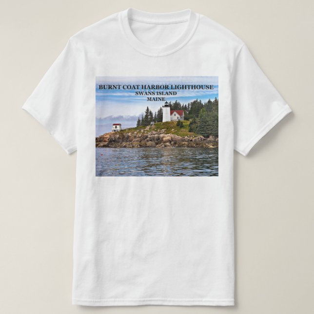 Phare de Burn Coat Harbour, T-Shirt Maine (Design devant)