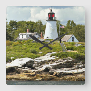 Phare de Burnt Island, Maine Horloge murale