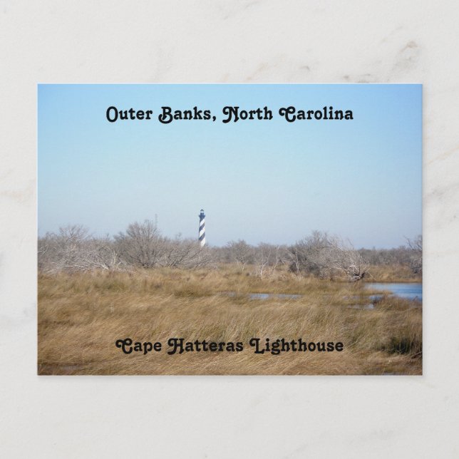 Phare de Cape Hatteras No 1 OBX Carte postale (Devant)