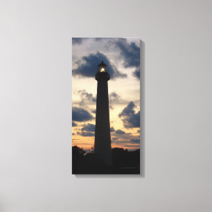 Phare de Cape May à la toile de coucher du soleil