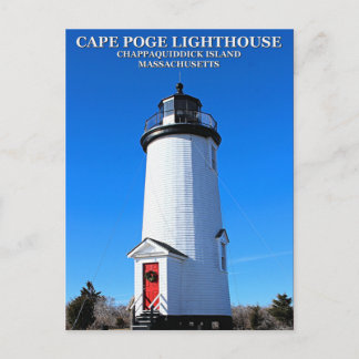 Phare de Cape Poge, carte postale du Massachusetts
