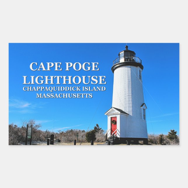 Phare de Cape Poge, Stickers Massachusetts (Devant)