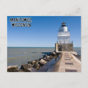 Phare de carte postale du Wisconsin de Manitowoc
