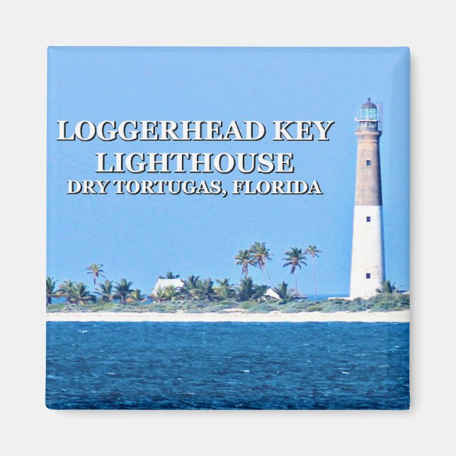 Phare de Clé de la tête de bois, Floride Magnet (Devant)
