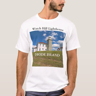 Phare de colline de montre, T-shirt d'Île de Rhod