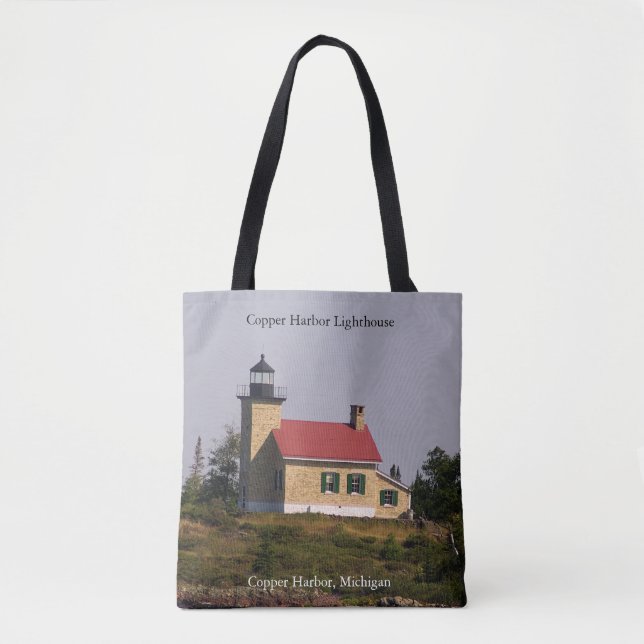 Phare de Copper Harbour sur tout le sac fourre-tou (Devant)