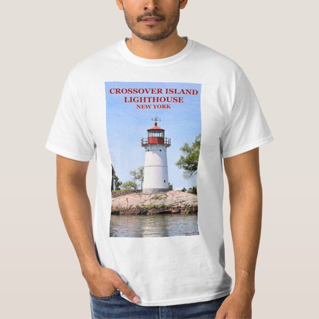 Phare de Crossover Island, New York T-Shirt (Devant)