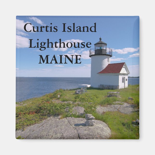 Phare de Curtis Island, Maine Magnet (Devant)